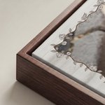 Personalised Warm Pet Photo Paw Print Framed Canvas Print with Name Home Decor Ship from USA Memorial Sympathy Gift for Pet Owners Lovers