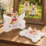 Plaque commémorative en acrylique transparent avec nom et année Cadeau commémoratif pour les propriétaires d'animaux de compagnie