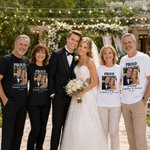 Personalised Proud of The Bride/Bridegroom Photo 100% Cotton Soft T-shirt with Name and Date Wedding Anniversary Gift for Family