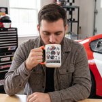 Tazza da caffè in ceramica personalizzata a tema corsa con nome Uso quotidiano Regalo per il giorno del compleanno per uomini, ragazzi e amanti delle corse