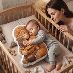Personalized Mommy Monkey Hugging 1-6 Baby Monkeys Soft Throw Pillow with Names Home Decor Birthday Gift for Mom Grandma
