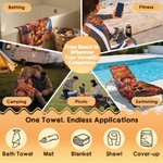 Personalized Cartoon Firefighter Police Officer Style Quick Dry Beach Towel with Name Summer Vacation Beach Party Gift for Kids