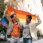 Personalized Multicolour LGBTQ Rainbow Flag with Photo and Text Party Decor Pride Month Pride Parade Community Gift for Couple LGBTQ Pride