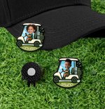 Personalized Cartoon Character Kid Face Photo Golf Cart Marker Magnetic Hat Clip with Name Father's Day Birthday Gift for Dad Golf Lovers