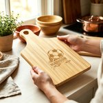 Personalized Soccer Name Number Reversible Cheese Charcuterie Cutting Board with Grip Housewarming Birthday Gift for Soccer Player