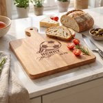 Personalized Soccer Name Number Reversible Cheese Charcuterie Cutting Board with Grip Housewarming Birthday Gift for Soccer Player