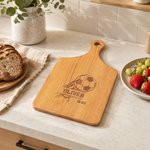 Personalized Soccer Name Number Reversible Cheese Charcuterie Cutting Board with Grip Housewarming Birthday Gift for Soccer Player