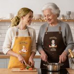 Personalisierte Kochschürze mit Cartoon-Figur und Kuchenmotiv | mit Zitat und Namen | Backschürze | Geschenk für Backliebhaberinnen Mama und Oma