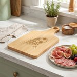 Personalized Soccer Name Number Reversible Cheese Charcuterie Cutting Board with Grip Housewarming Birthday Gift for Soccer Player