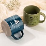 Personalised Vintage Black and White Line Art Photo 12 oz Ceramic Mug with Name and Year Daily Home Office Use Father's Day Birthday Gift for Parents