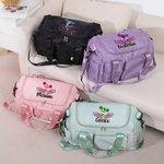 Personalisierte Cartoon Cheerleading Mädchen wasserdicht große Kapazität Reisetasche mit Namen und Schultergurt Geburtstag täglichen Gebrauch Geschenk für Mädchen