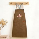 Personalisierte Kochschürze mit Cartoon-Figur und Kuchenmotiv | mit Zitat und Namen | Backschürze | Geschenk für Backliebhaberinnen Mama und Oma