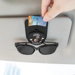Personalizado Multicolor Kid Face Foto PU Cuero Magnético Coche Sunglass Holder Clip con Nombre Uso Diario Cumpleaños Regalo para Padres Abuelos Conductores