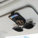 Personalizado Multicolor Kid Face Foto PU Cuero Magnético Coche Sunglass Holder Clip con Nombre Uso Diario Cumpleaños Regalo para Padres Abuelos Conductores