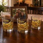 Personalisierte Wolf Daddy 10 oz Old Fashioned Whiskey Glas mit Namen Vatertag Geschenk für Vater Großvater