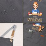 Grembiule personalizzato con nome e tasca - Regalo originale per chi ama la cucina