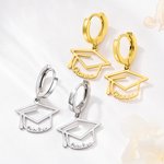 Personalized Graduation Cap Name Earrings Dainty Jewelry Birthday Graduation Ceremony Gift for Graduates
