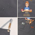Personalisierte Kochschürze mit Cartoon-Figur und Kuchenmotiv | mit Zitat und Namen | Backschürze | Geschenk für Backliebhaberinnen Mama und Oma