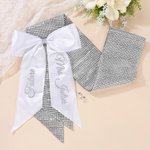 Fajín de raso personalizado con texto de purpurina Regalo de despedida de soltera para futura novia