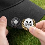 Personalised Golf Clubs Monogram Magnetic Hat Clip Golf Ball Marker with Initial and Name Birthday Game Day Golf Club Gift for Golfer Golf Lover