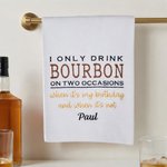 Personalised Bourbon Whiskey Kitchen Towel with Name Kitchen Decor Father's Day Birthday Gift for Father Man