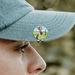 Personalizzato faccia foto personaggio dei cartoni animati Golf Ball Marker magnetico cappello clip con nome compleanno gioco giorno regalo per il giocatore di golf