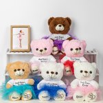 Personalized Cute Plush Dance Bear with Tutu and Text Recital Children's Day Birthday Gift for Ballerina Little Girl