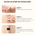 Personalisiertes medizinisches Notfall-Armband mit ID-Namensschild | mit Silikon-Magnetverschluss | wasserdicht | Alltag Reisen Geschenk für Patienten