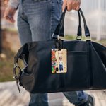 Personalisierter Kofferanhänger mit Cartoon-Figur Namen | Reisesticker-Design | Reisezubehör | Geburtstag Geschenk für Weltenbummler Freunde Familie