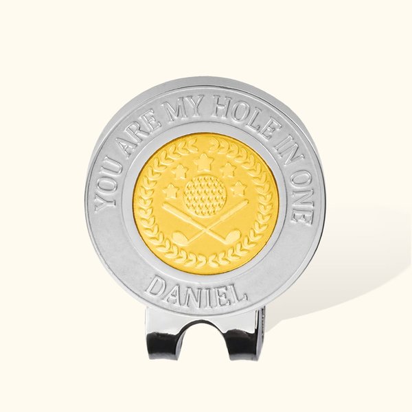 Personalisierte Edelstahl magnetische Golf Ball Marker Hut Clip mit Text Premium-Zubehör Geburtstagsgeschenk für Golfer