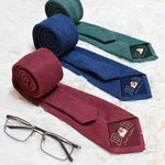 Personalised Multicolor Classic Dad Photo Necktie with Text and Gift Box Anniversary Father's Day Gift for Dad Husband