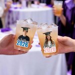 Personalized Graduation Cap Photo Disposable Frosted Plastic Cups with Name and Year Set of 10 Celebration Graduation Party Favor for Graduates