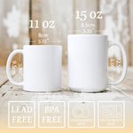 Personalized Best Dad Ever Fist Bump Star 11 oz 15 oz Ceramic Mug with Name Daily Use Father's Day Gift for Father Family