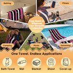 Personalised Colourful Star Oversized Quick Dry Microfiber Beach Towel with Name Beach Pool Party Birthday Gift for Girls Friends