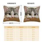 Personalisierter Haustier-Porträt-Kissenbezug | mit Namen und Foto in Stickerei-Optik | Sofa Zuhause Geburtstag Geschenk für Tierliebhaber