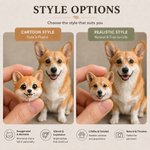 Personalised 3D Pet Head Portrait Sculpture Magnetic Wooden Frame Set with Text Desk Decor Birthday Keepsake Gift for Cat Dog Pet Lovers