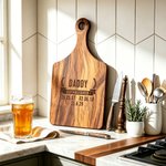 Personalised Identity Established Date Wooden Charcuterie Cutting Board with Grip Daily Use Father's Day Gift for Dad Grandpa