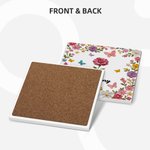 Tazza in ceramica personalizzata multicolore acquerellata con sottobicchiere per uso quotidiano in casa e in ufficio Regalo di compleanno per lei