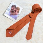Personalised Multicolor Classic Dad Photo Necktie with Text and Gift Box Anniversary Father's Day Gift for Dad Husband