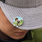 Personalizzato faccia foto personaggio dei cartoni animati Golf Ball Marker magnetico cappello clip con nome compleanno gioco giorno regalo per il giocatore di golf