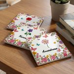 Tazza in ceramica personalizzata multicolore acquerellata con sottobicchiere per uso quotidiano in casa e in ufficio Regalo di compleanno per lei