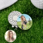 Personalizzato faccia foto personaggio dei cartoni animati Golf Ball Marker magnetico cappello clip con nome compleanno gioco giorno regalo per il giocatore di golf
