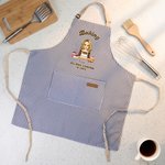Personalizzato Baking Cartoon Character Grembiule regolabile a righe con nome e tasca Accessorio da cucina Regalo di compleanno per donne amanti della cucina
