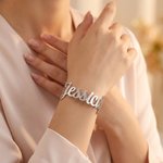 Personalised Multicolour Name Cuff Bracelet with 1-5 Font Style Daily Wear Birthday Anniversary Gift for Women Men
