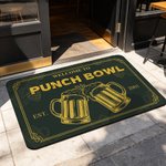 Personalized Welcome to Beer Print Effect Doormat with Year and Text Beer Bar Accessory Opening Gift for Beer Lover