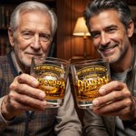 Personalisierte My Favorite People 10 oz Old Fashioned Rock Whiskey Glas mit Namen Vatertag Geburtstag Geschenk für Mann Whiskey-Enthusiast