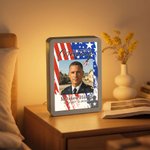 Personalized In Loving Memory Fallen Soldier LED Photo Frame Mirror with Name Memorial Day Sympathy Gift for Army Family Loss of Loved One
