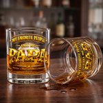 Personalisierte My Favorite People 10 oz Old Fashioned Rock Whiskey Glas mit Namen Vatertag Geburtstag Geschenk für Mann Whiskey-Enthusiast