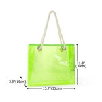 Personalised Birth Flower Neon Laser Clear Tote Bag with Name Birthday Summer Holiday Party Gift for Women