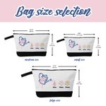 Personalised Embroidered Bow Watering Can Birth Flower Makeup Bag with Name Anniversary Thanksgiving Day Birthday Gift for Mom Woman